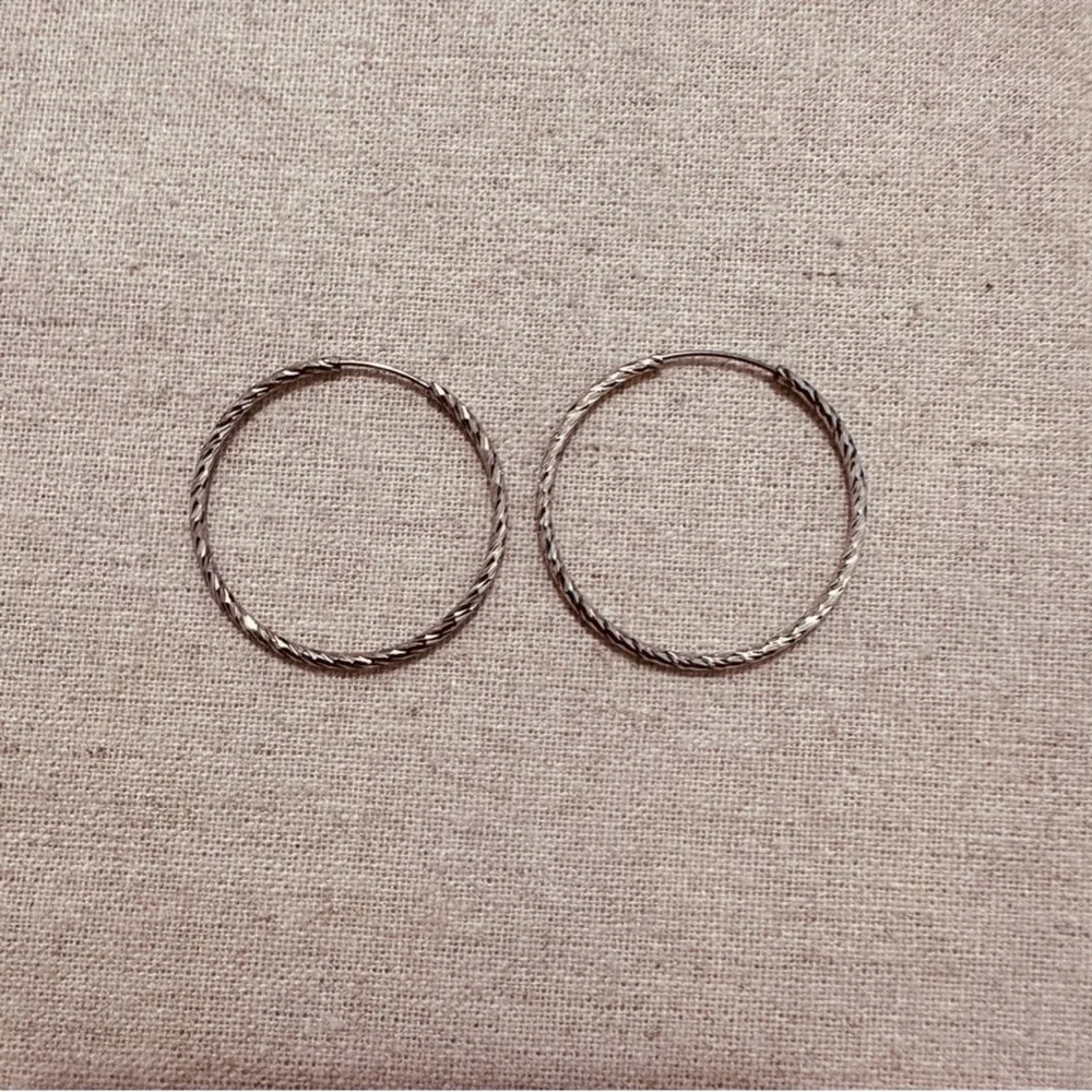 BP | Earrings | Silver Etched Hoops | Fairy Goth | Festival | Boho | Coquette